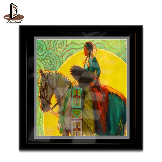 Tranh Khung Composite Đen Trơn Mexican Indians No.2