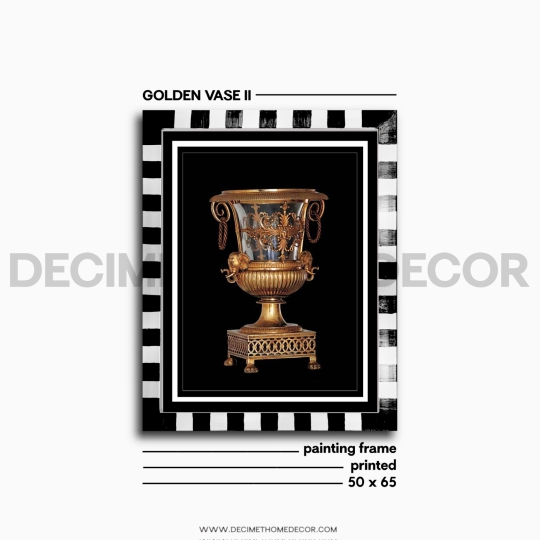Tranh Khung Composite Vẽ Tay Directoire Silver-Gilt Urn I