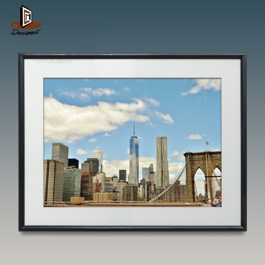 Tranh Khung Composite Đen Mỏng Brooklyn Bridge