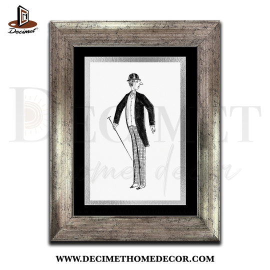 Tranh Khung Composite Bạc Đậm The Tailors Goose Vintage