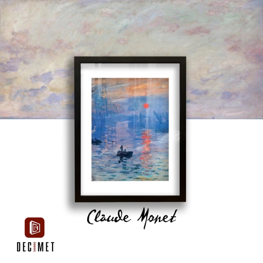 Tranh Khung Composite Đen Gân Boise Monet