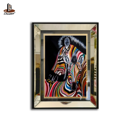 Tranh Khung Gương Bạc Zebra 
