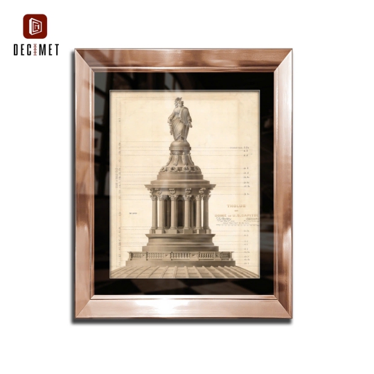 Tranh Khung Composite Bố HQ Hồng Gold Tholus on dome of U.S. Capitol