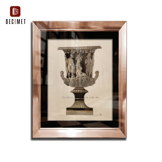 Tranh Khung Composite Bố HQ Hồng Gold Villa Mattei Vase