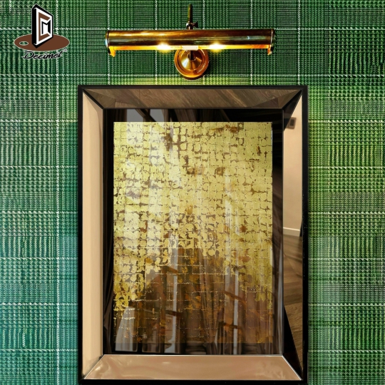 Tranh Khung Gương Bạc Gold Abstract No.1