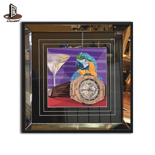 Tranh Khung Gương Trà Parrot & Hublot