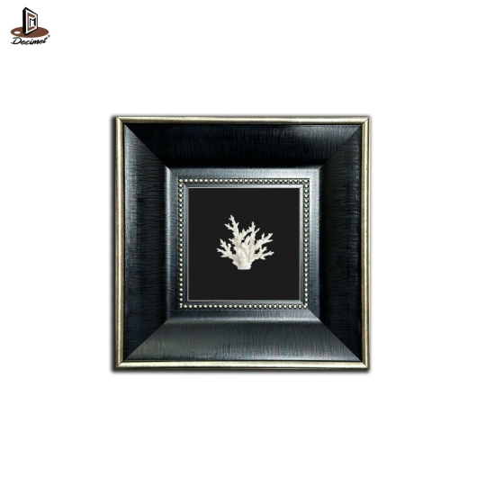 Tranh Khung Composite Đen Gold Bản To Coral Mockup