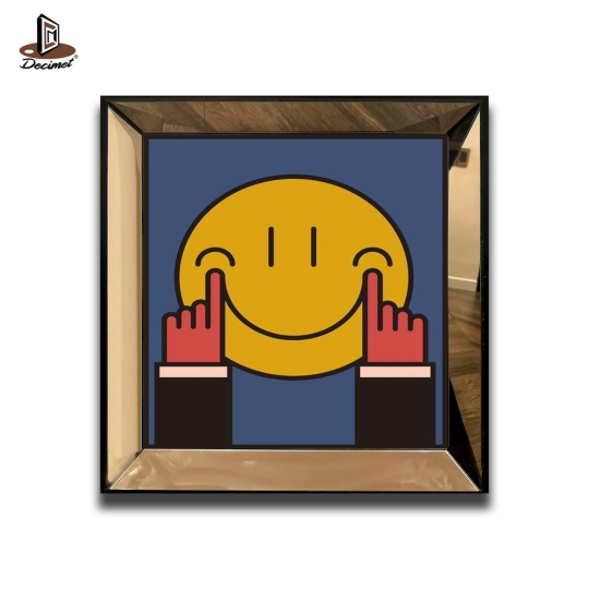 Tranh Khung Gương Trà EMOJI