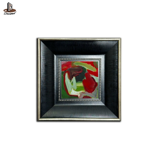 Tranh Khung Composite Đen Gold Bản To Small Abstract - No 5.023