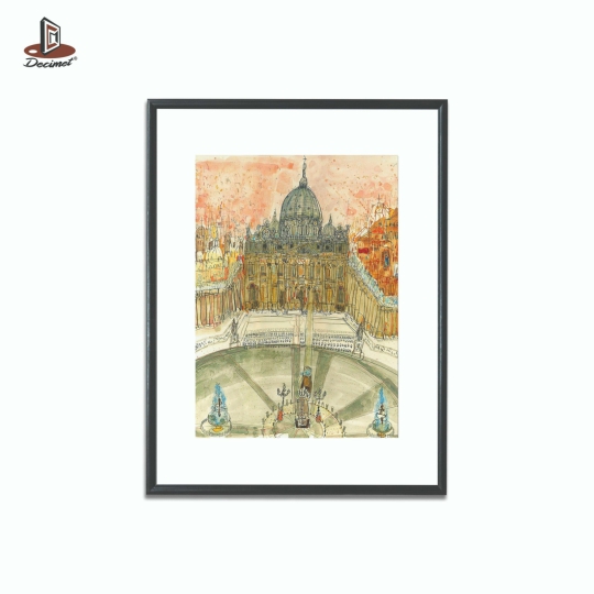 Tranh Khung Composite Đen Mỏng St Peters Square