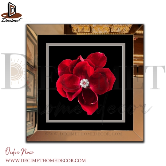 Tranh Khung Gương Trà Jewels. Valentine's Day Rose