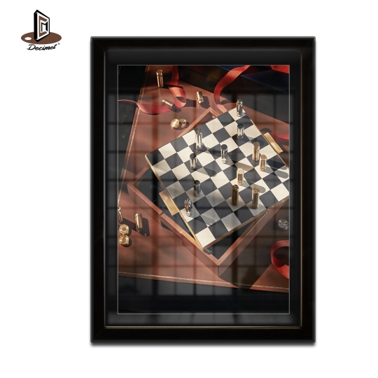 Tranh Khung Composite Đen Mỏng Checkers 