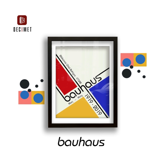 Tranh Khung Composite Đen Gân Bauhaus 1919 - 1923
