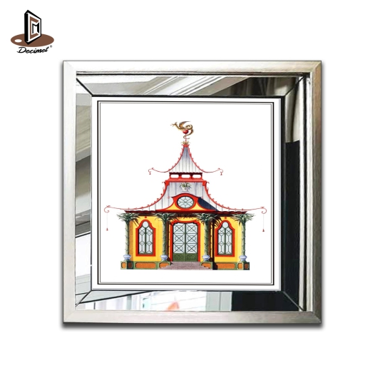 Tranh Khung Gương Bạc Ghép Composite Chinoiseries. Chinese House