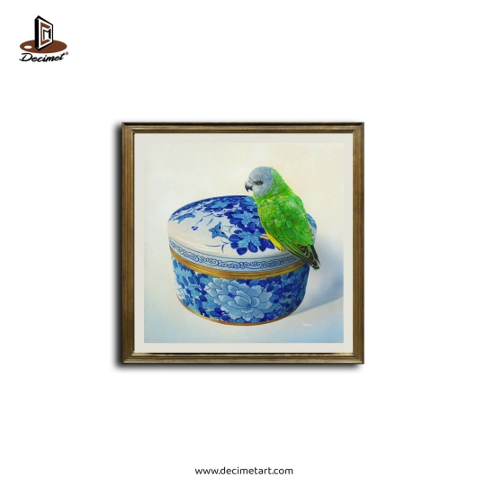 Budgie on fruit Limoges trinket box. eBay