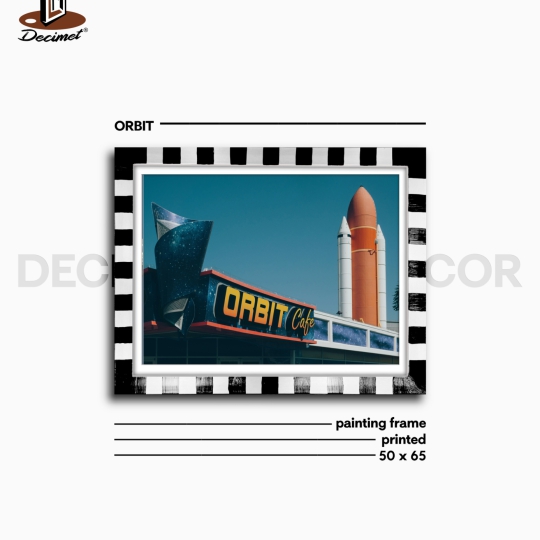Tranh Khung Composite Vẽ Tay Nuclear Retrofuture Film