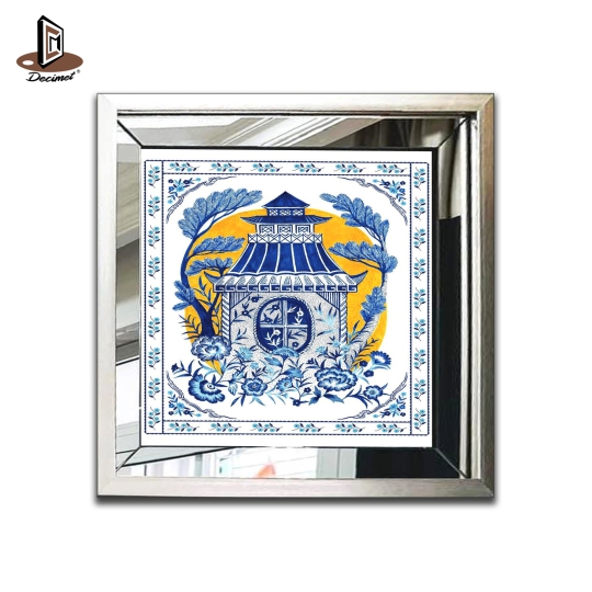 Tranh Khung Gương Bạc Ghép Composite Chinoiseries. Le Marché Des Merveilles