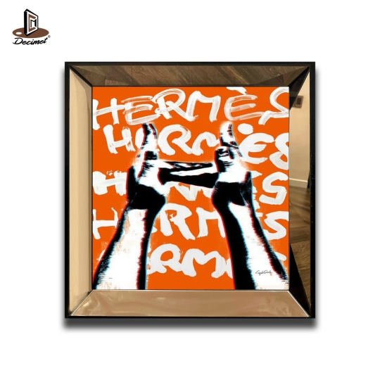 Tranh Khung Gương Vuông Hermes No.4