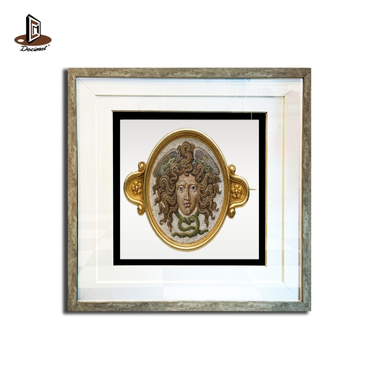 Tranh Khung Composite Giả Bê Tông Micomosaic Brooch With Medusa
