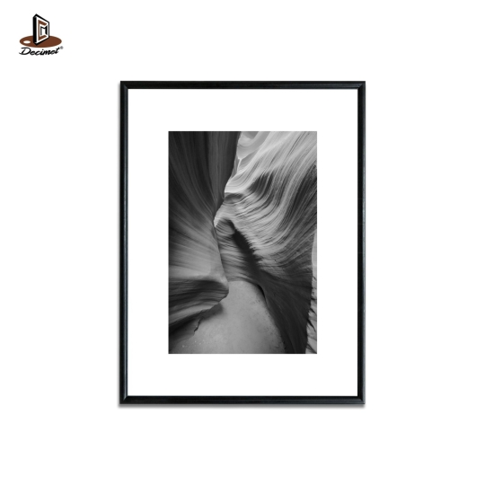 Tranh Khung Composite Đen Mỏng Southwestern Landscape Slot Canyon BW