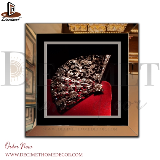 Tranh Khung Gương Trà Jewels. Lace Fan Brooch