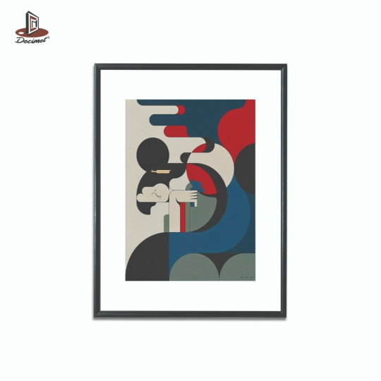 Tranh Khung Composite Đen Mỏng Ukiyoe Inspired