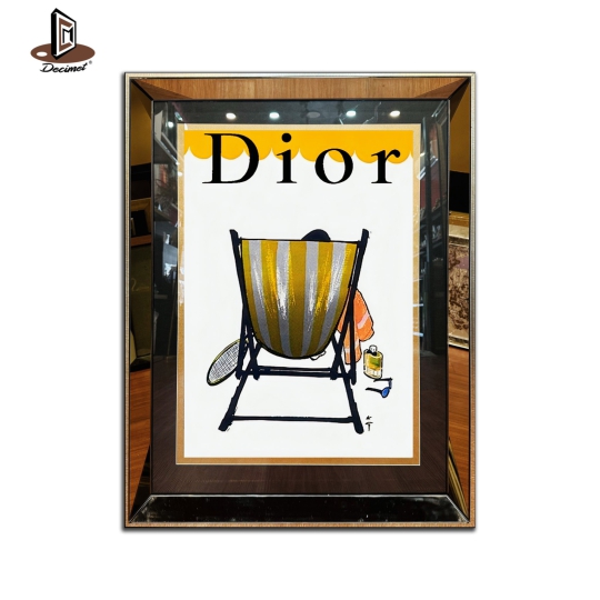 Tranh Khung Gương Trà Dior Vintage No.1