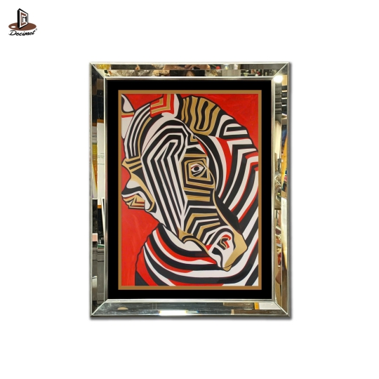 Tranh Khung Gương Vát Lá Hẹ Zebra
