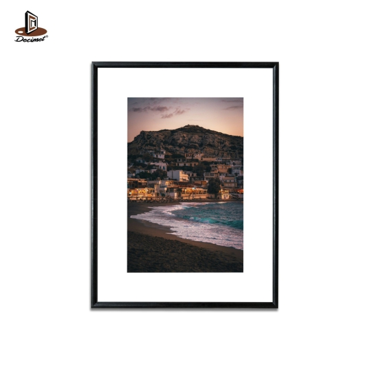 Tranh Khung Composite Đen Mỏng Ancient Palaces With Minoan Wine Routes & Matala Beach