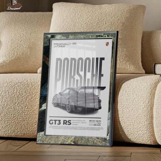 Tranh Khung Gương Bạc Porsche 911 No.4