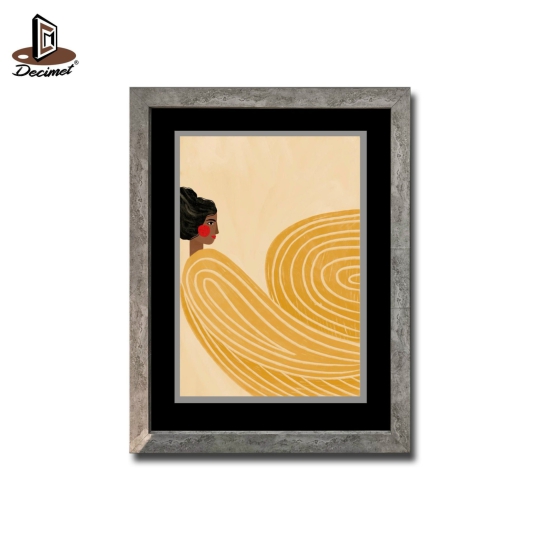 Tranh Khung Composite Giả Bê Tông The Woman with the Yellow Dress