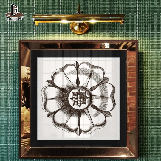 Tranh Khung Gương Trà Floral Smithing