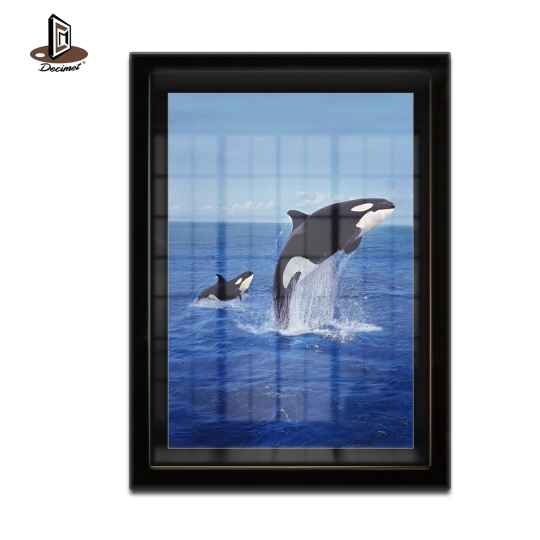 Tranh Khung Composite Đen Mỏng  Killer Whale