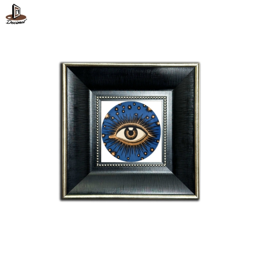 Tranh Khung Composite Đen Gold Bản To  Eye Stars Moon Celestial Nouveau