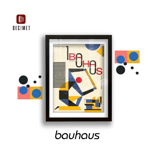 Tranh Khung Composite Đen Gân Bauhaus Movement