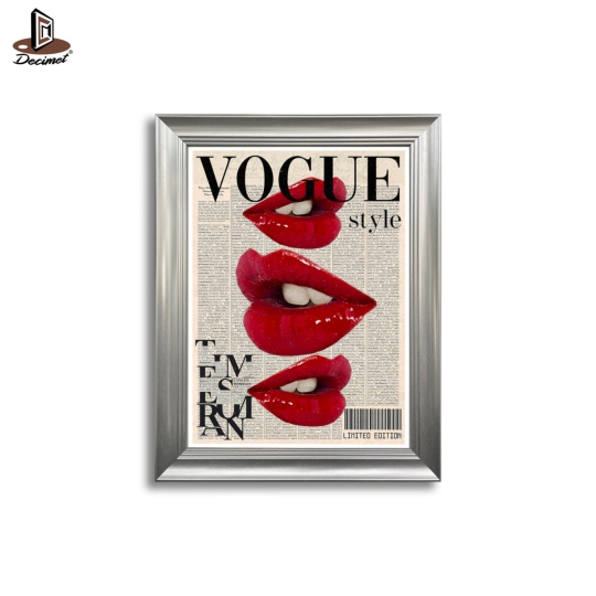 Tranh Khung Cổ Điển Màu Beige Vogue Style