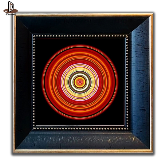 Tranh Khung Composite Đen Gold Bản To Volute Art