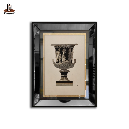 Tranh Khung Gương Đen Villa Mattei Vase