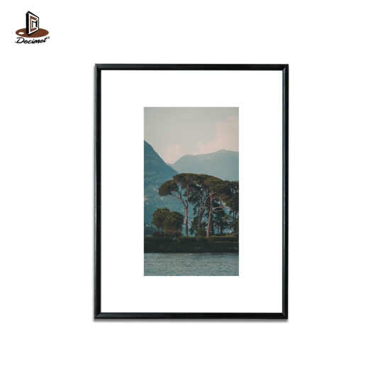Tranh Khung Composite Đen Mỏng Lake Como