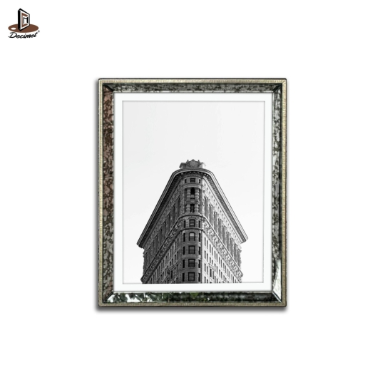 Tranh Khung Gương Loang Building Flatriron