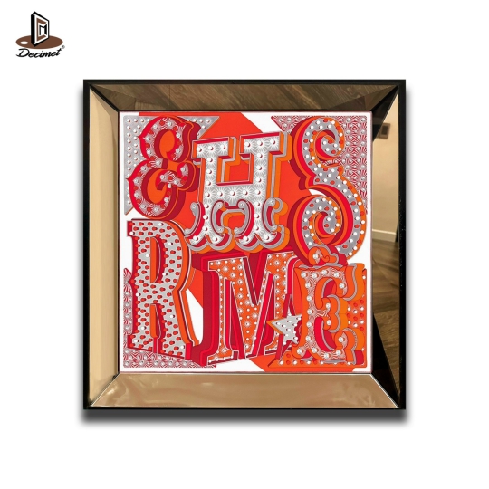 Tranh Khung Gương Vuông Hermes. Electrique no.2