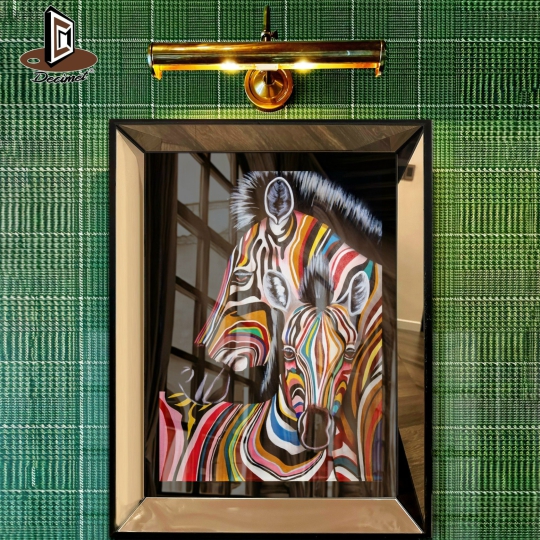 Tranh Khung Gương Bạc Zebra 