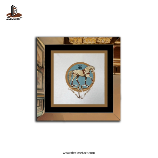 Tranh Khung Gương Vuông Hermes. Stamp Ideas