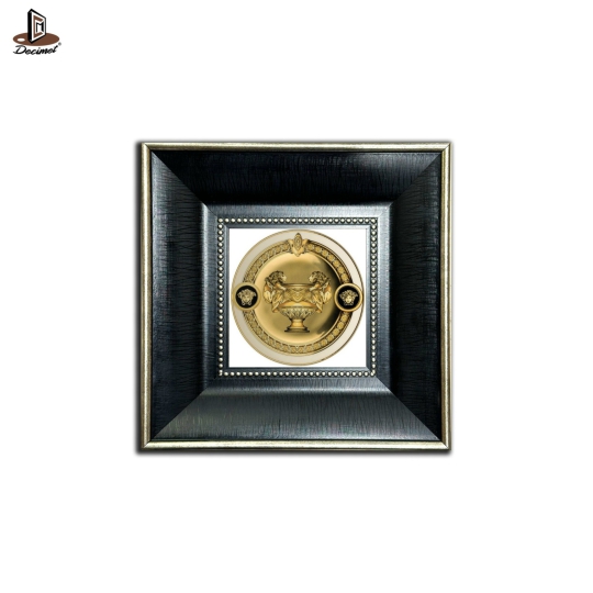 Tranh Khung Composite Đen Bản To Prestige Gala Round Plate