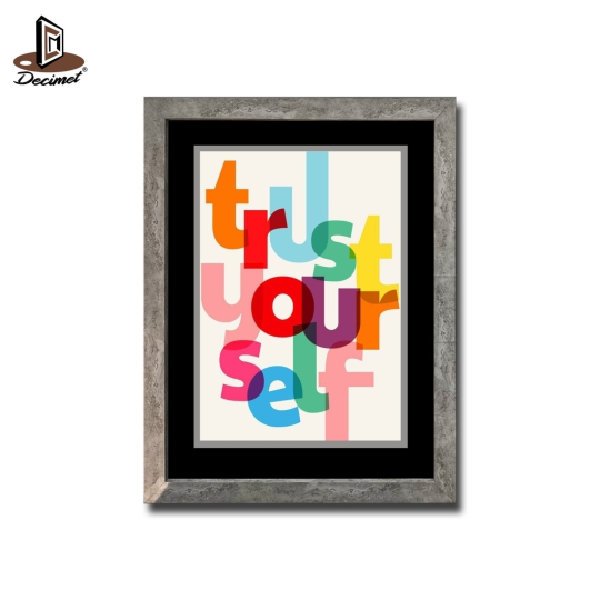 Tranh Khung Composite Giả Bê Tông Trust Your Self