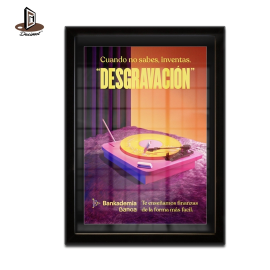 Tranh Khung Composite Đen Mỏng Desgravacion