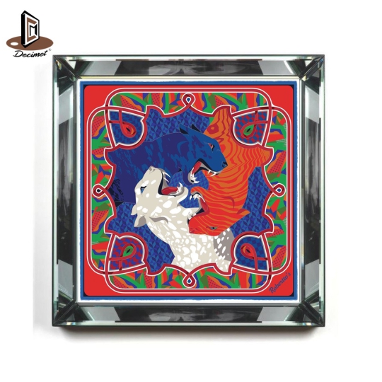 Tranh Khung Gương Bạc Triple Leo