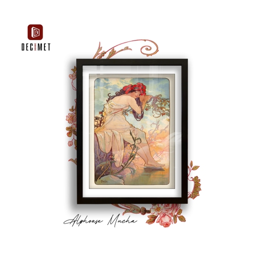 Tranh Khung Composite Đen Gân Woman Beauty Nature Art