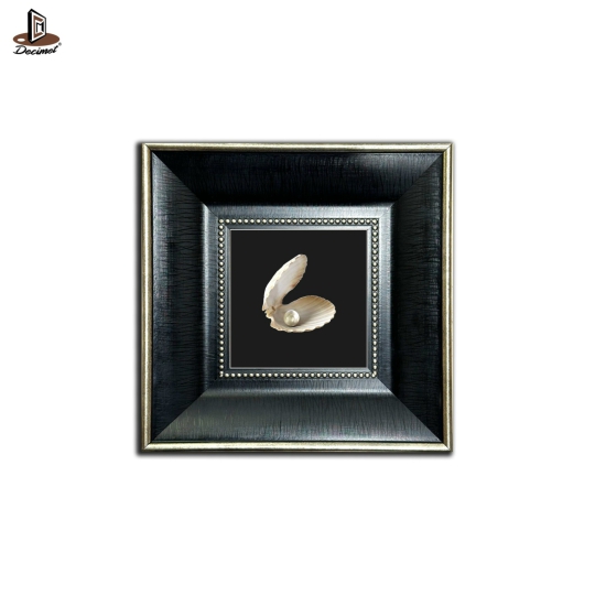 Tranh Khung Composite Đen Gold Bản To Pearl Shell Mockup