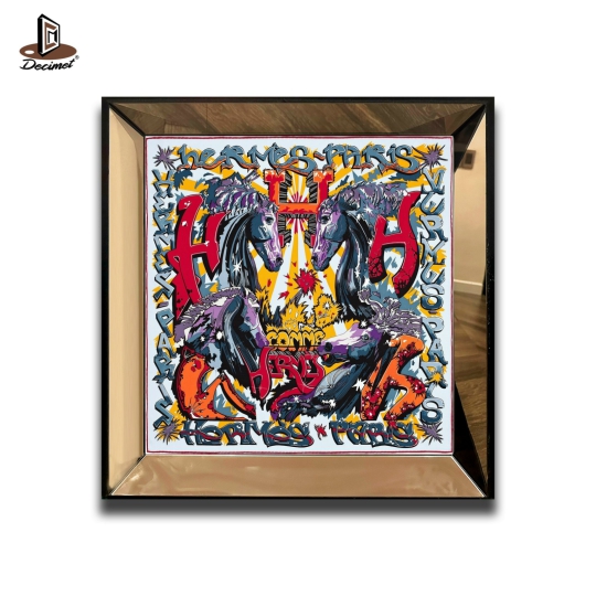 Tranh Khung Gương Vuông Hermes.'H Comme No.2